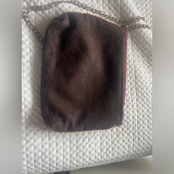 Anthropologie Aphorism brown beaded wool bag - Picture 3 of 5